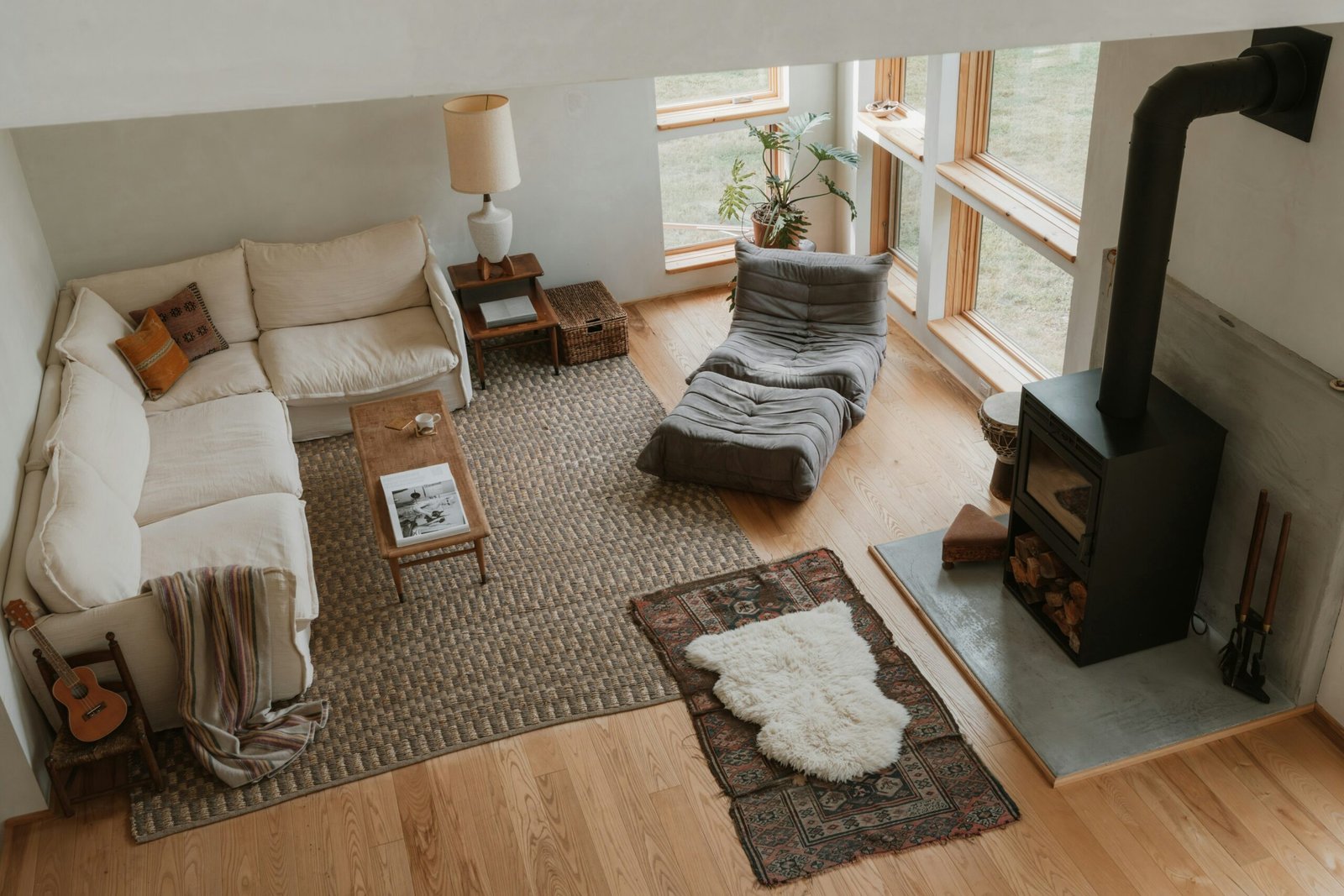 Teppich im Wohnraum bei trockener Winterluft.